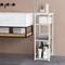 NEX™ 29" White Freestanding 4-Tier Storage Shelf with Toilet Paper Holder